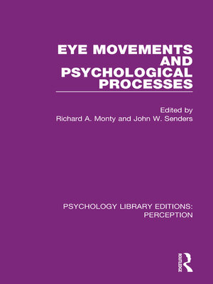 cover image of Eye Movements and Psychological Processes